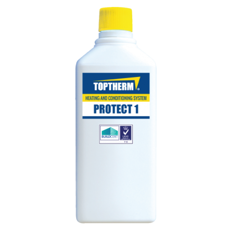 PROTECT 1 (1 szt.) - inhibitor, płyn do zabezpieczenia przed korozją, osadami tlenków metali i kamieniem kotłowym, 0,5 kg