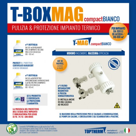 T-BOX MAG COMPACT Gotowy zestaw do czyszczenia i zabezpieczenia instalacji z wymianą wody (dom 80-100m2, filtr 8 500 gauss)