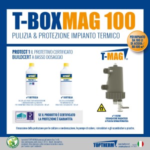 T-BOX MAG 100 Gotowy zestaw do czyszczenia i zabezpieczenia instalacji z wymianą wody (80-100m2, filtr 10 000 gauss)