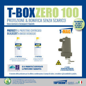 T-BOX ZERO 100 Gotowy zestaw do czyszczenia i zabezpieczenia instalacji bez spuszczania wody (dom 80-100m2, filtr 10 000 gauss)