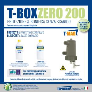 T-BOX ZERO 200 Gotowy zestaw do czyszczenia i zabezpieczenia instalacji bez spuszczania wody (dom 150-200m2, filtr 10 000 gauss)